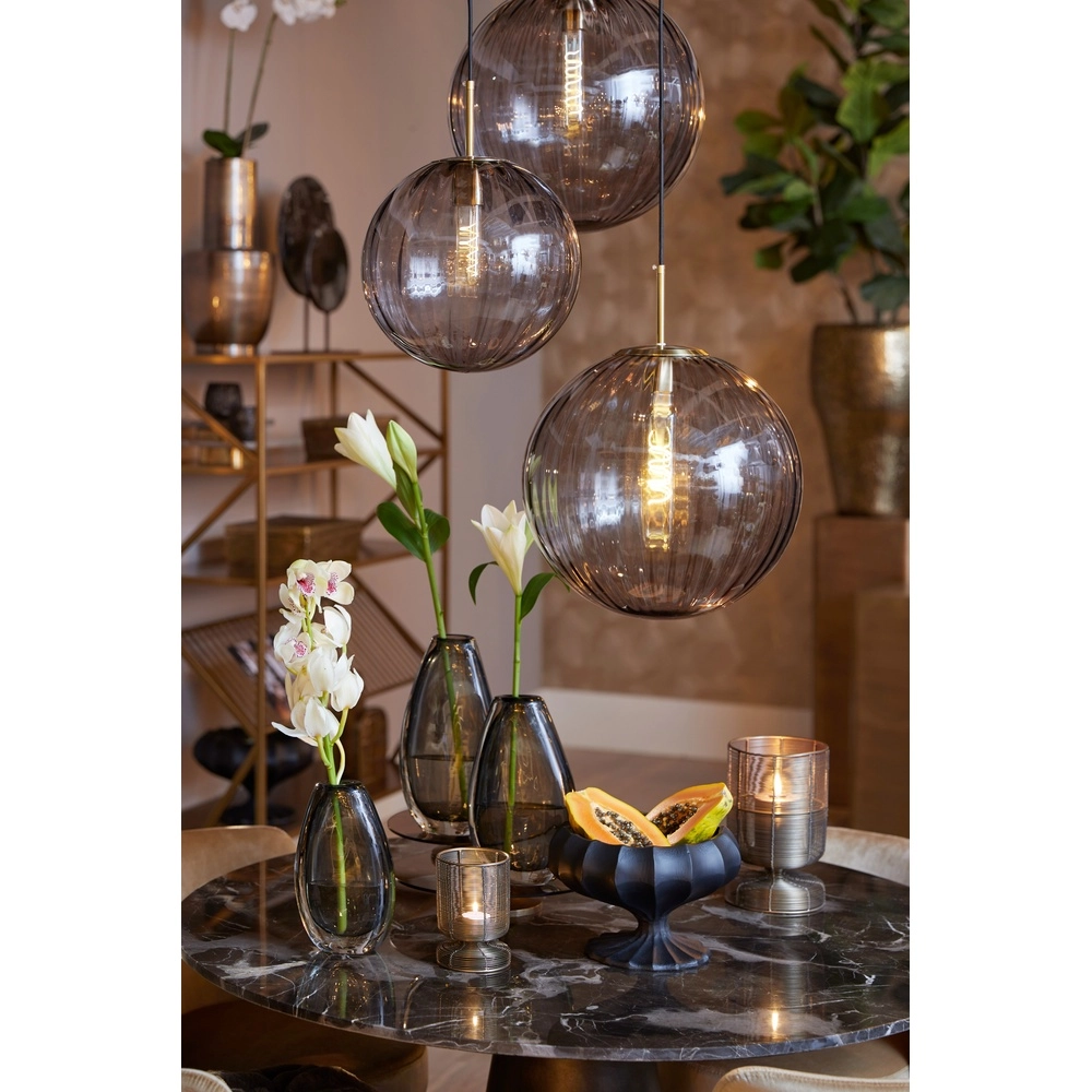 Lampe suspendue Magdala Ø 40 cm de fumée Light & Living 8717807636289