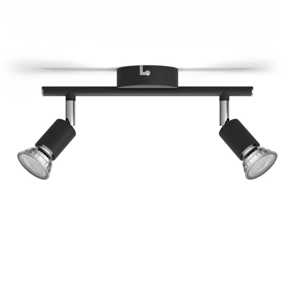 Spot de plafond noir Limbali 2x GU10 Spot de plafond noir Limbali 2x GU10