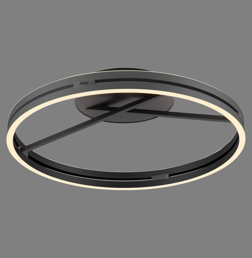 Plafonnier rond Pure Loop gris Paul Neuhaus 4012248385517