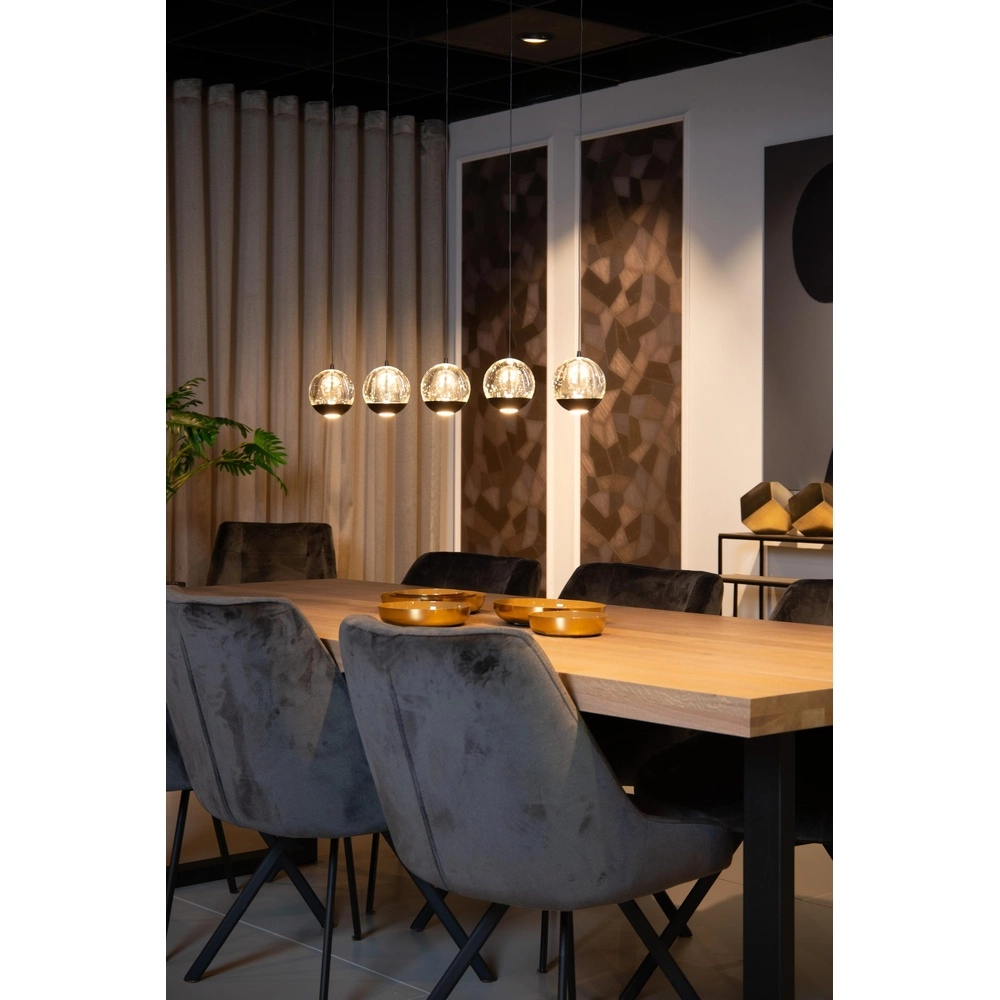 Lampe pendante de conception Sentubal Noir à 5 lumières Lucide 5411212134578