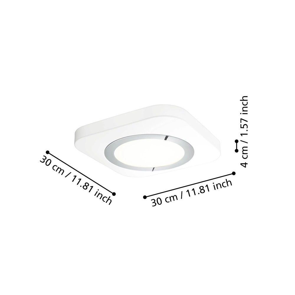 Lampe de plafond Puyo Blanc et chrome Eglo 9002759963965