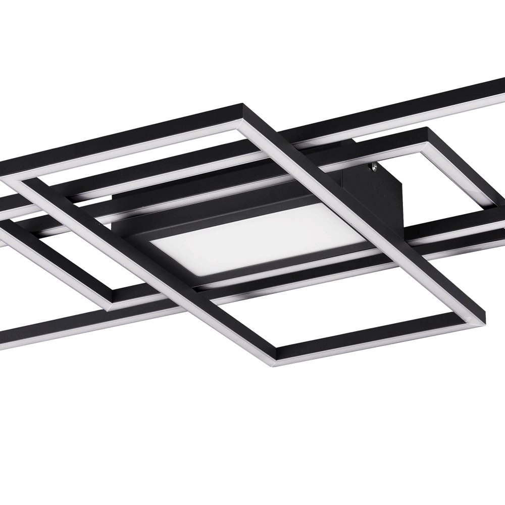 Plafonnier moderne Irvine noir Trio 4017807449495