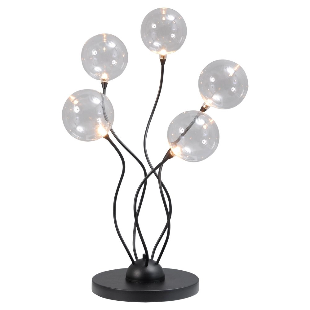 Lampe de table LED Gio 5 lumières noir