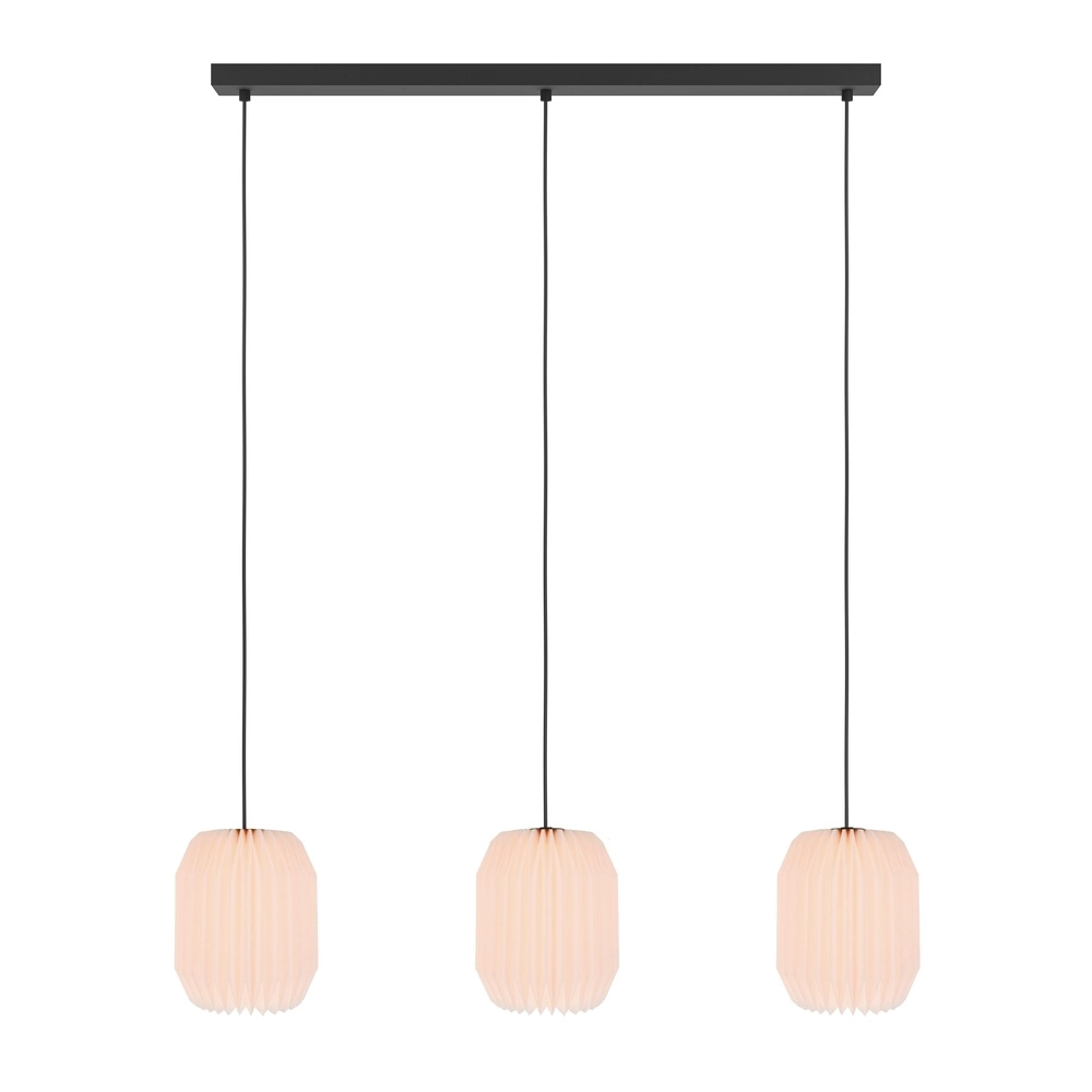 Lampe pendante de table à manger Belgrave 3x teinte papier
