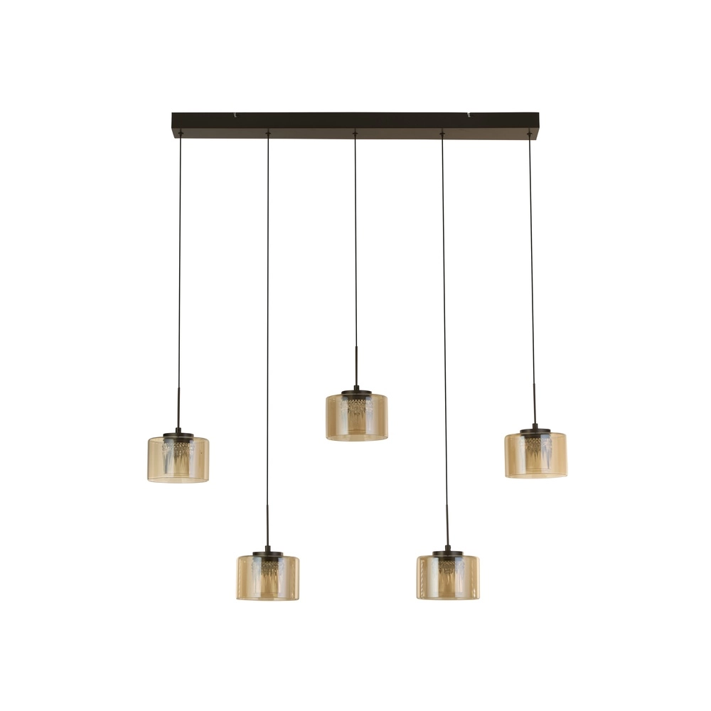 Lampe pendante de conception Tumblers Bronze droit 5 lumières Searchlight 5,05342E+12