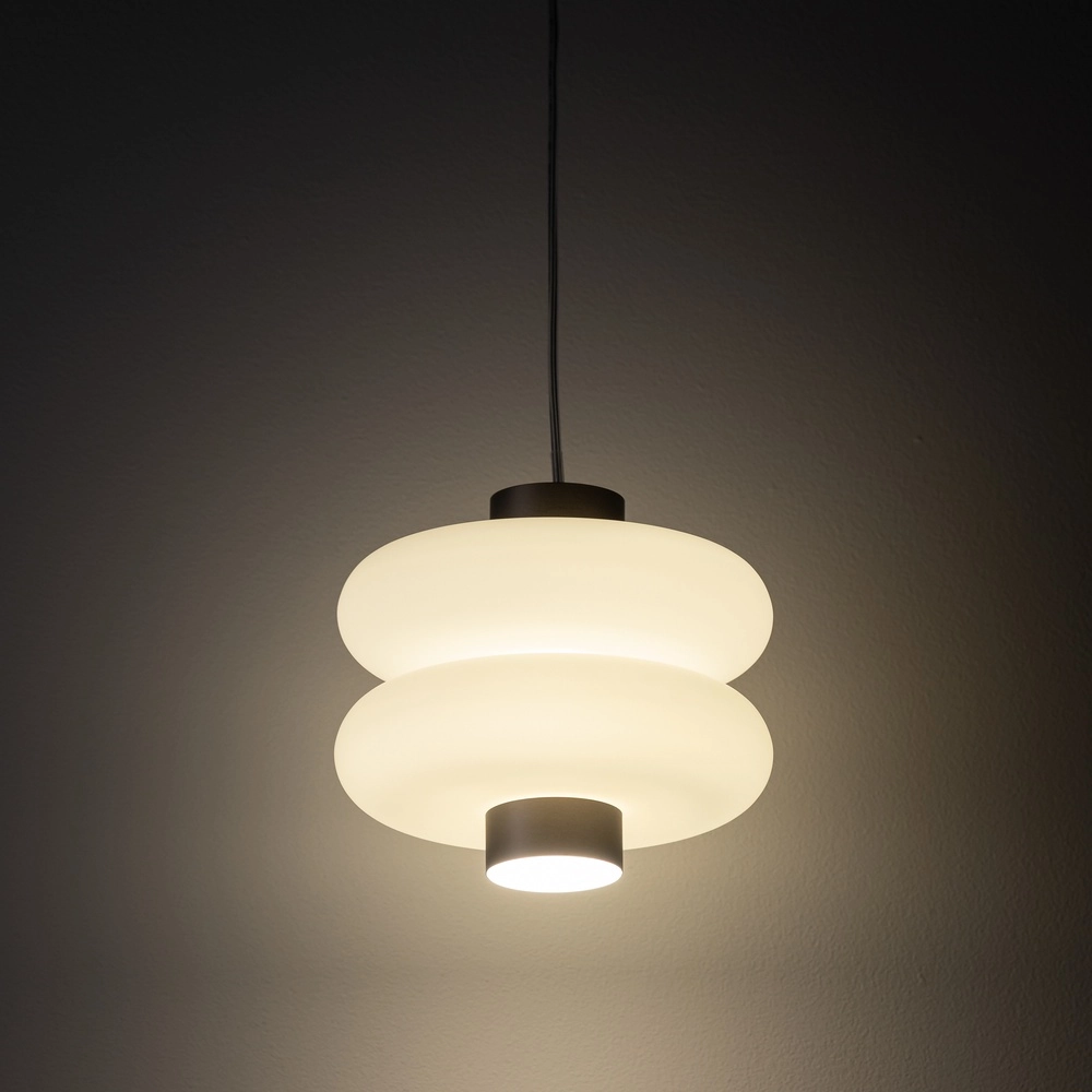 Lampe pendante de conception Lunari Led Ø 16 cm de gris Lyora 5903139119818