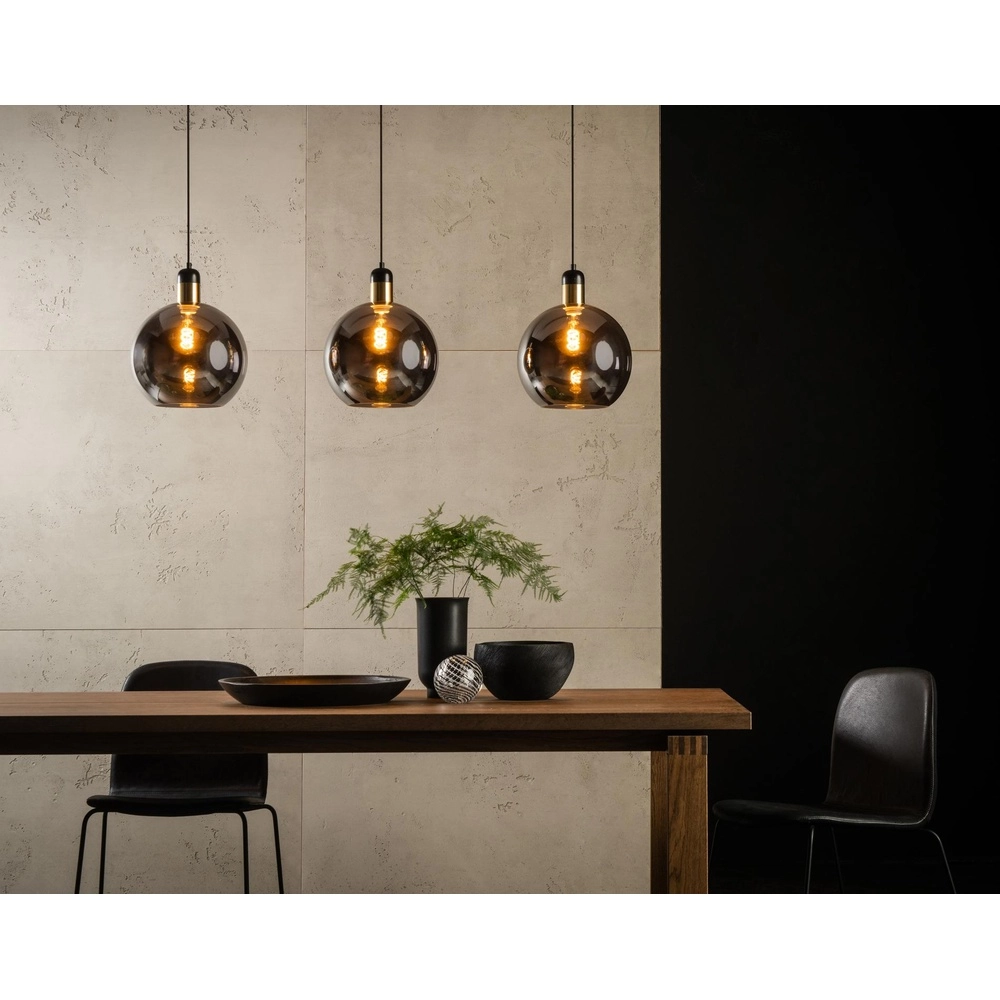 Lampe pendante à 3 lampes Julius Verre fumé Lucide 5411212343444