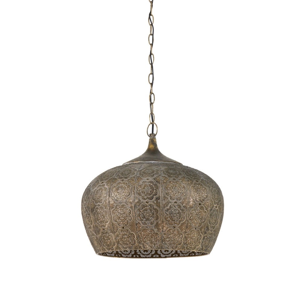 Lampe suspendue Emine Ø 43,5 cm marron Light & Living 8717807195342