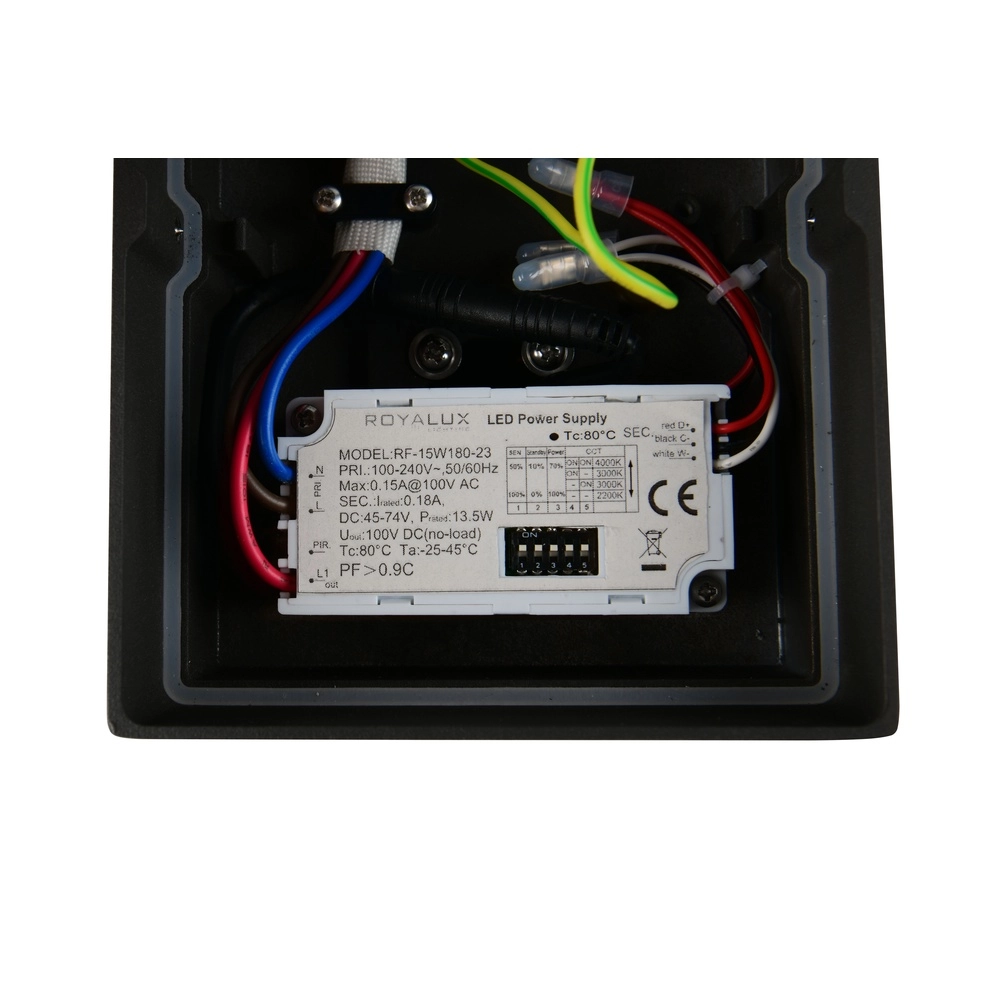 Lampe murale Tagus anthracite avec capteur Trio 4017807686821