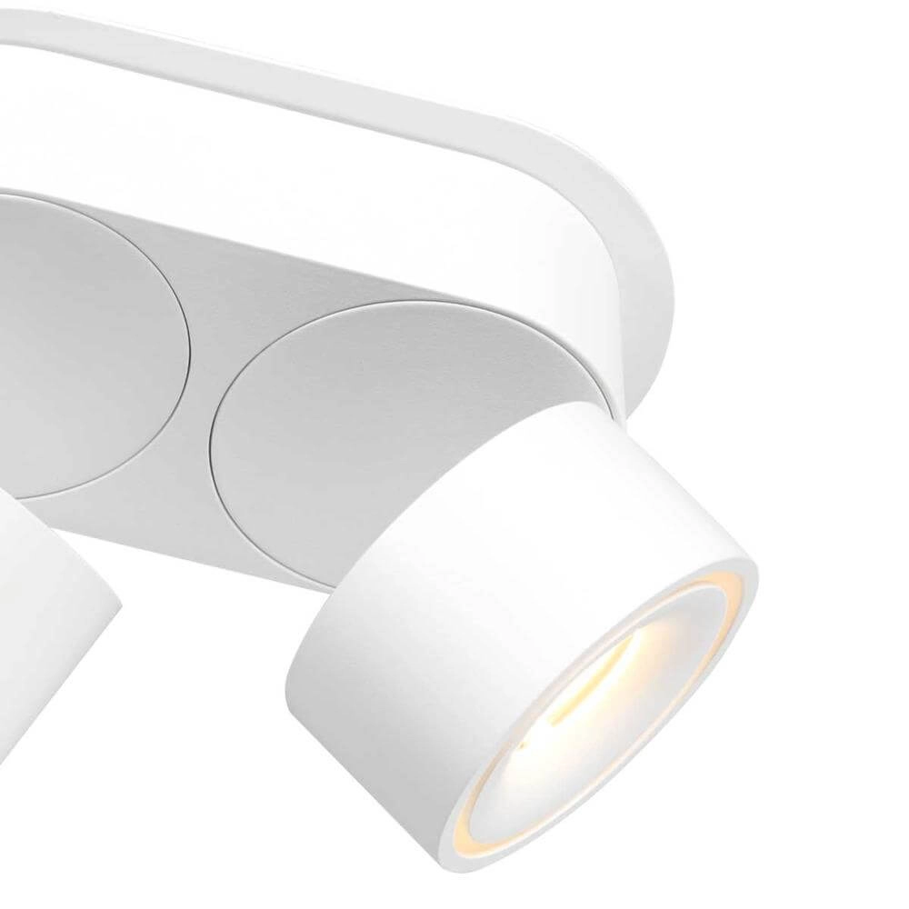 Plafonnier 2 lumières Fez Black Design blanc Steinhauer 8712746177336