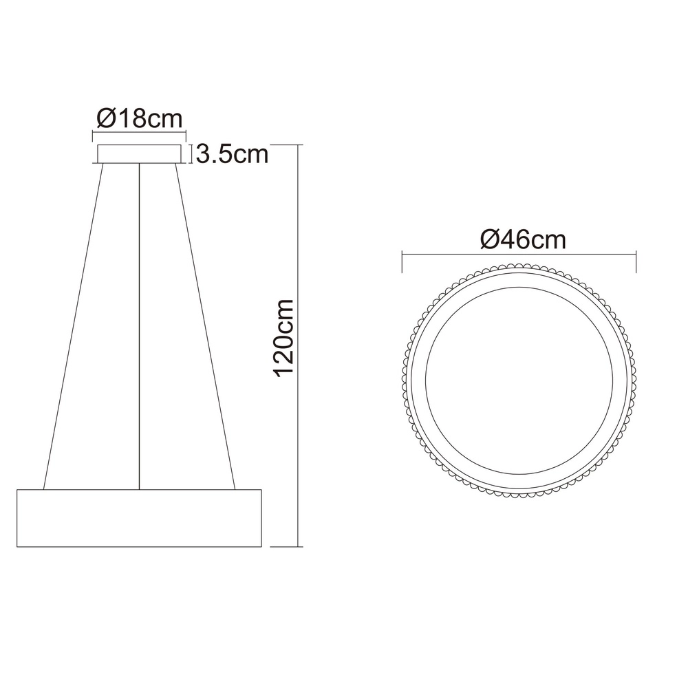 Lampe pendante de conception Kemp blanc Ø 46 cm Globo 9007371566273