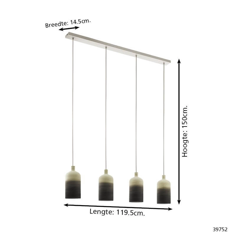 4-light hanging lamp Azbarren beige Stars of Light 9002759397524