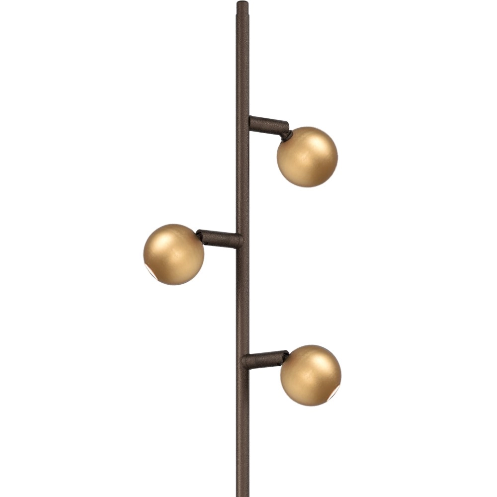Lampe de pied à 3 lumières Talana Cacao brun avec or Masterlight 8718121427119