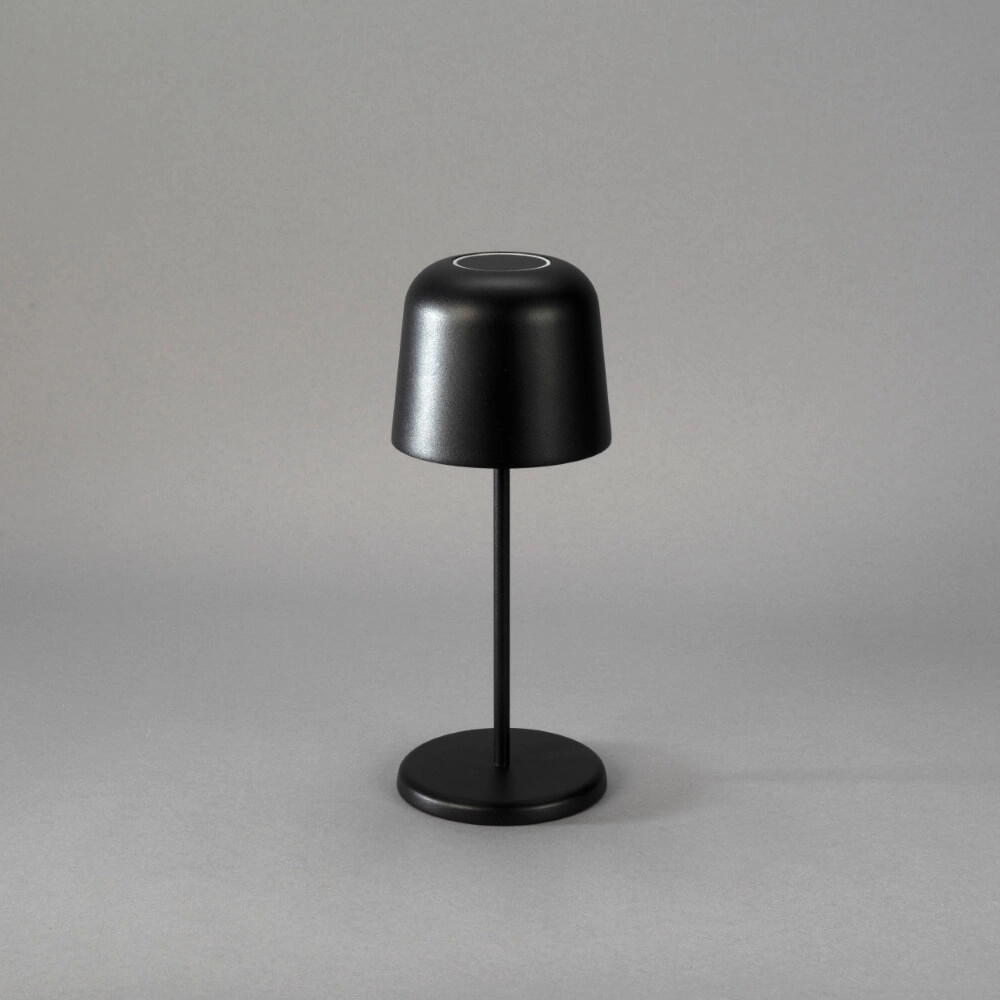 Lampe de table rechargeable Biot noir avec capuchon amovible Lampe de table rechargeable Biot noir avec capuchon amovible