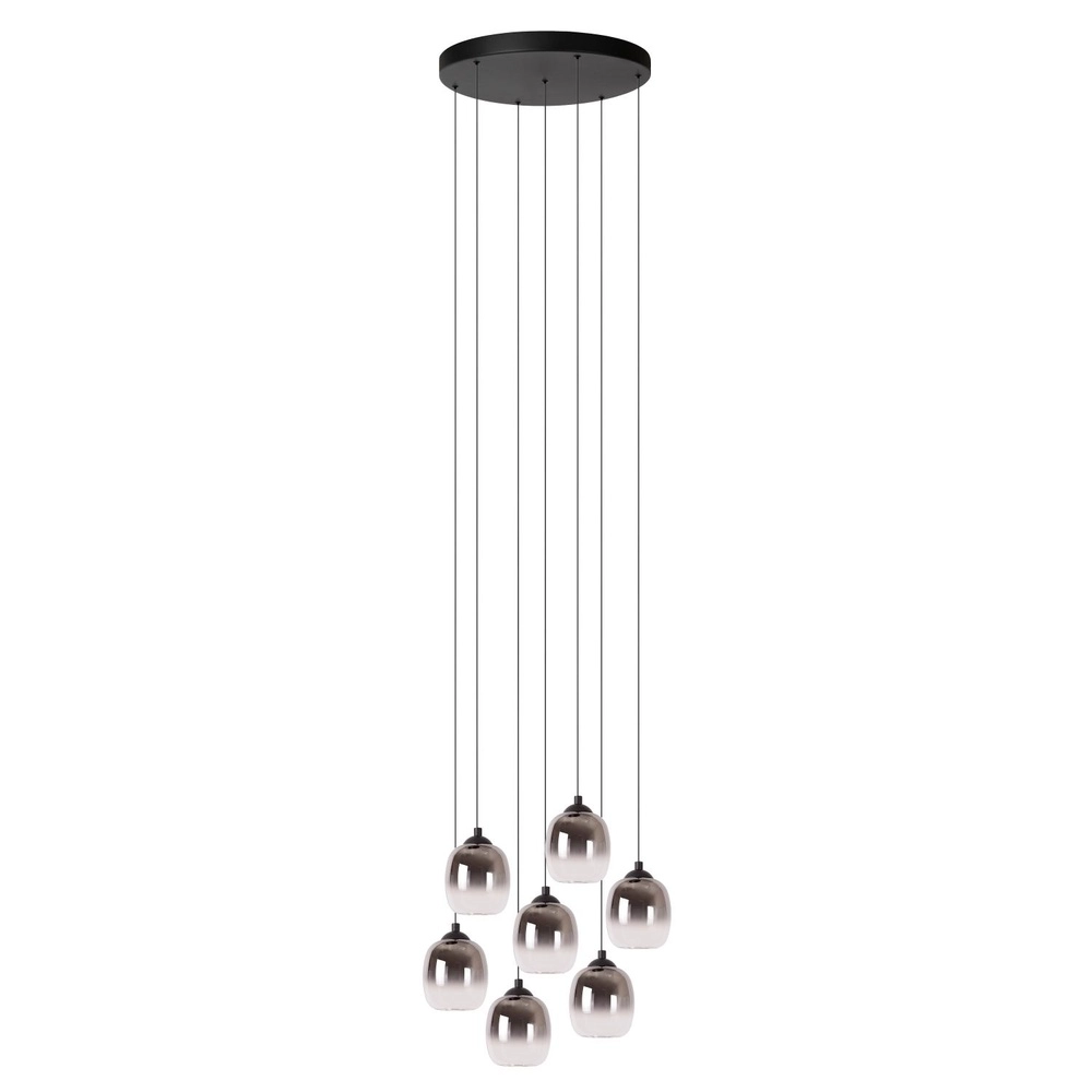 Lampe suspendue à 7 lampes Tamino Noir