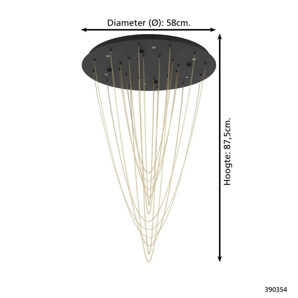 Lampe suspendue Trepuco avec chaînes 87,5cm Stars of Light 9008606270668