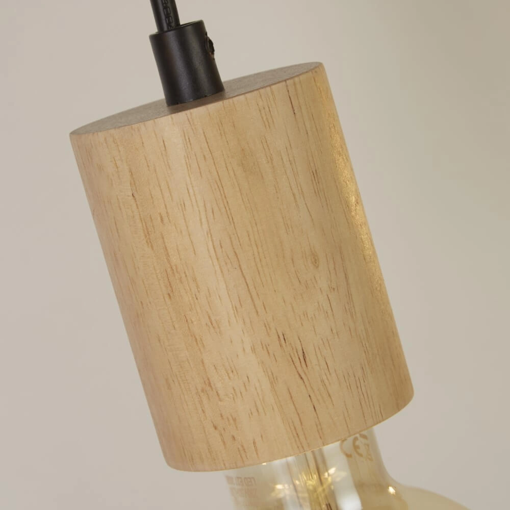 Plafonnier en bois Spinny 5 lumières Searchlight 5053423227849