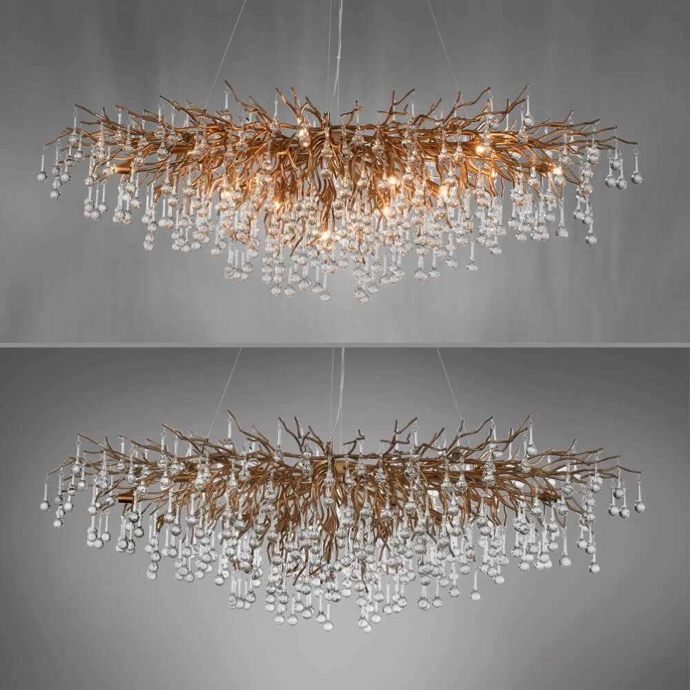 Grand lustre Icicle laiton antique Paul Neuhaus 4012248332917