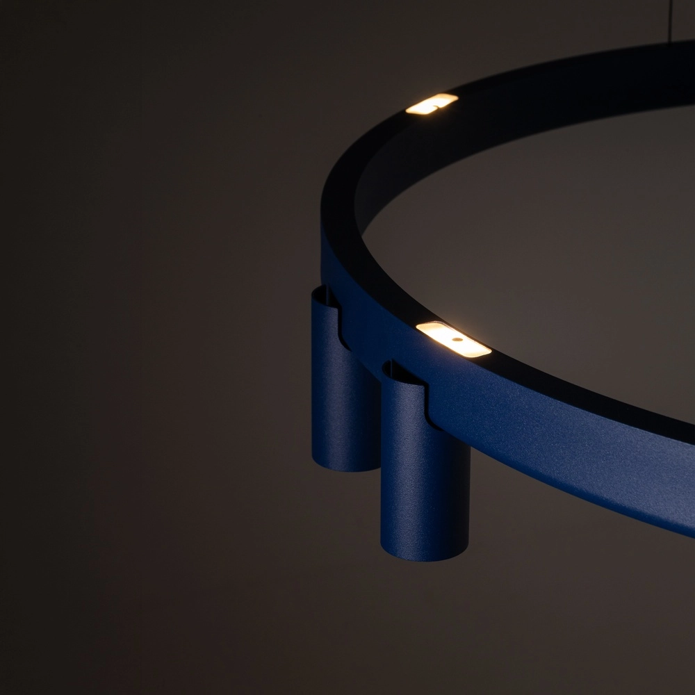 Lampe pendante de conception Fourty bleu marine Ø 80cm Lyora 5903139122832