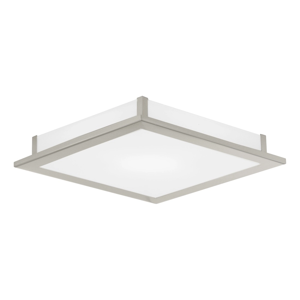 Lampe de plafond carrée Auriga nickel