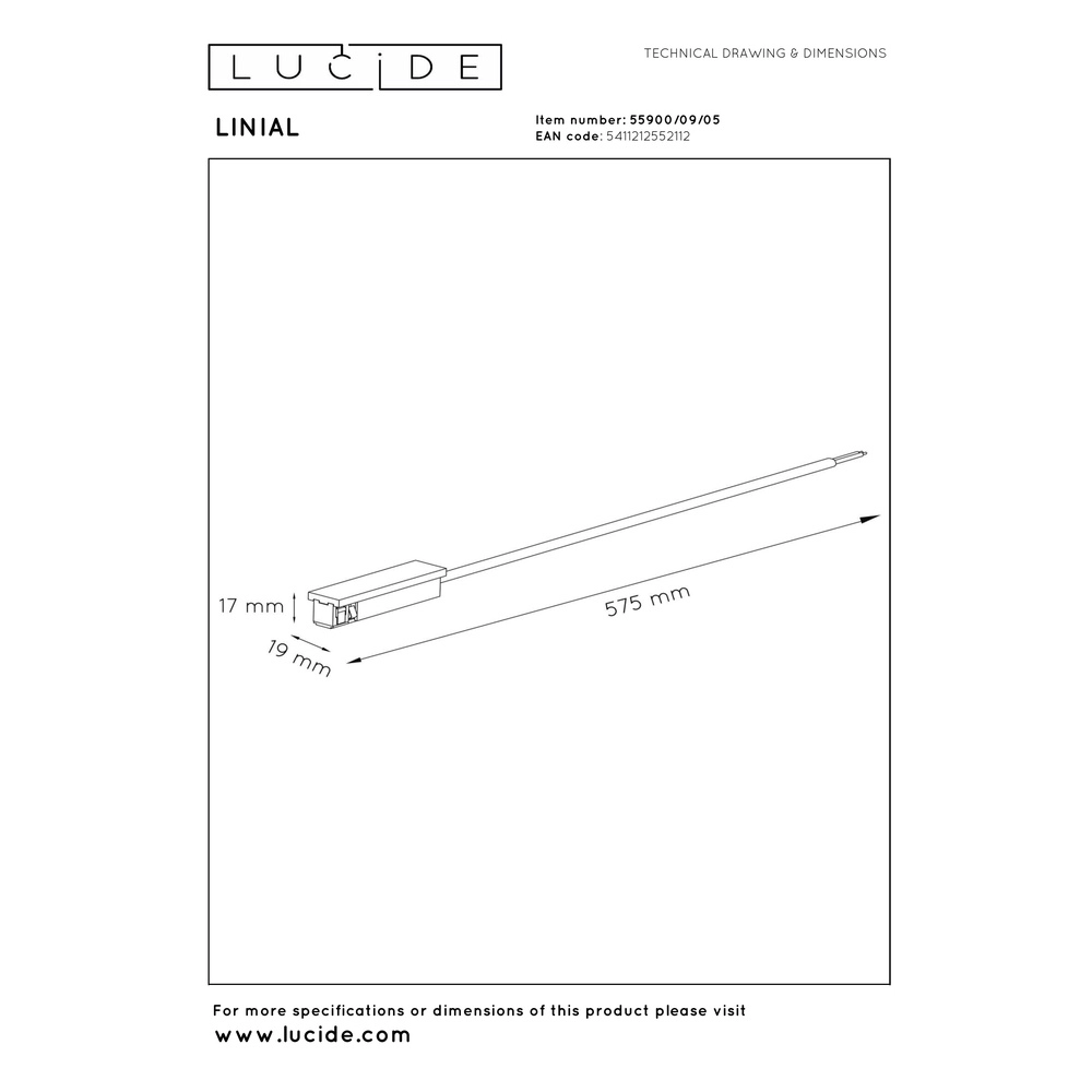 Alimentation de démarrage monophasée Linial Champagne Premium by Lucide 5411212552112
