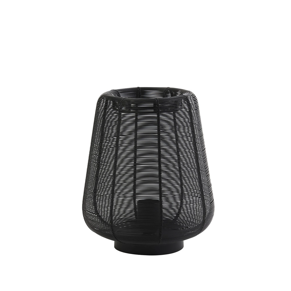 Lampe de table noire Adeta Ø 22cm Light & Living 8717807600914