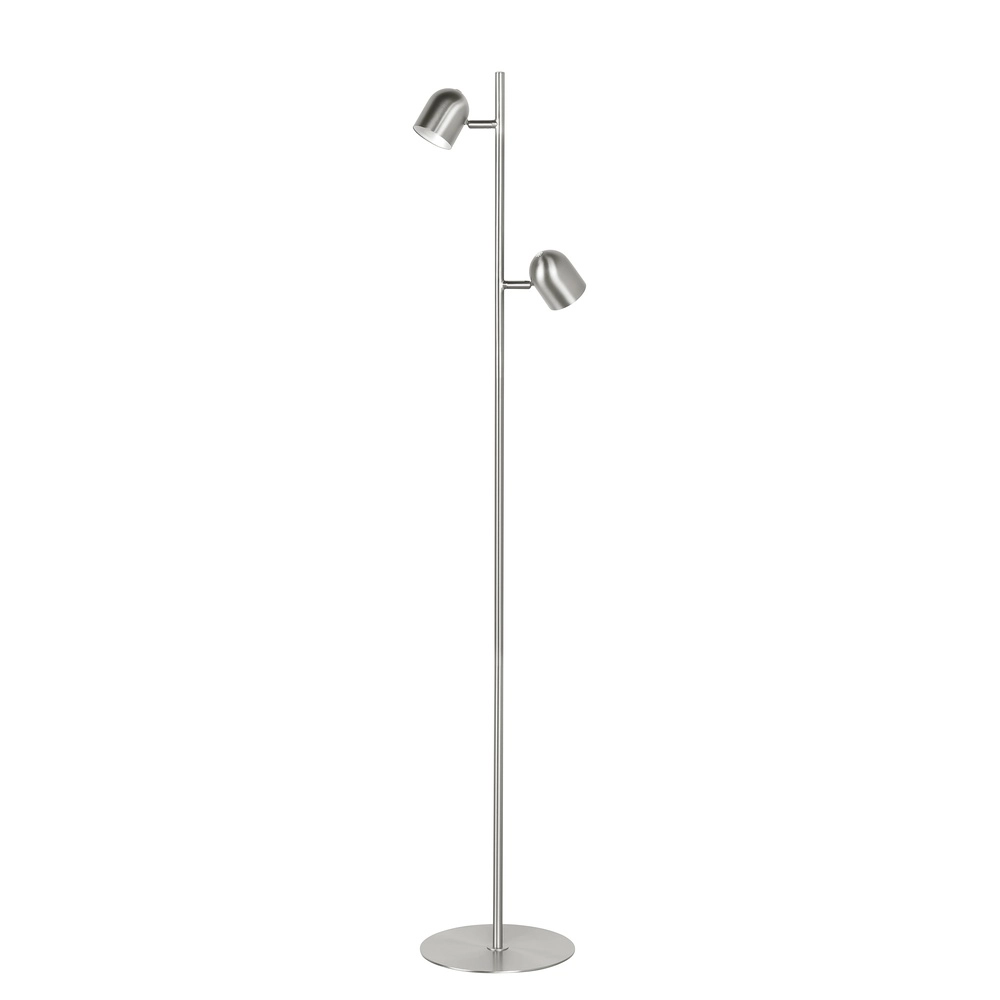 Lampadaire Ovale nickel 2 lumières Lampadaire Ovale nickel 2 lumières