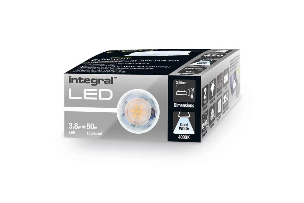 Remplacement du spot GU10 à intensité variable Evolight - 3.8W - 420lm - 4000K Lyora 5055788252795