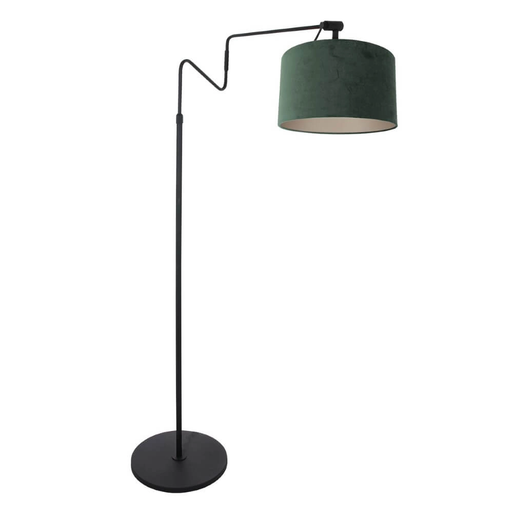 Lampe de lecture sur pied Linstrom avec abat-jour en velours vert