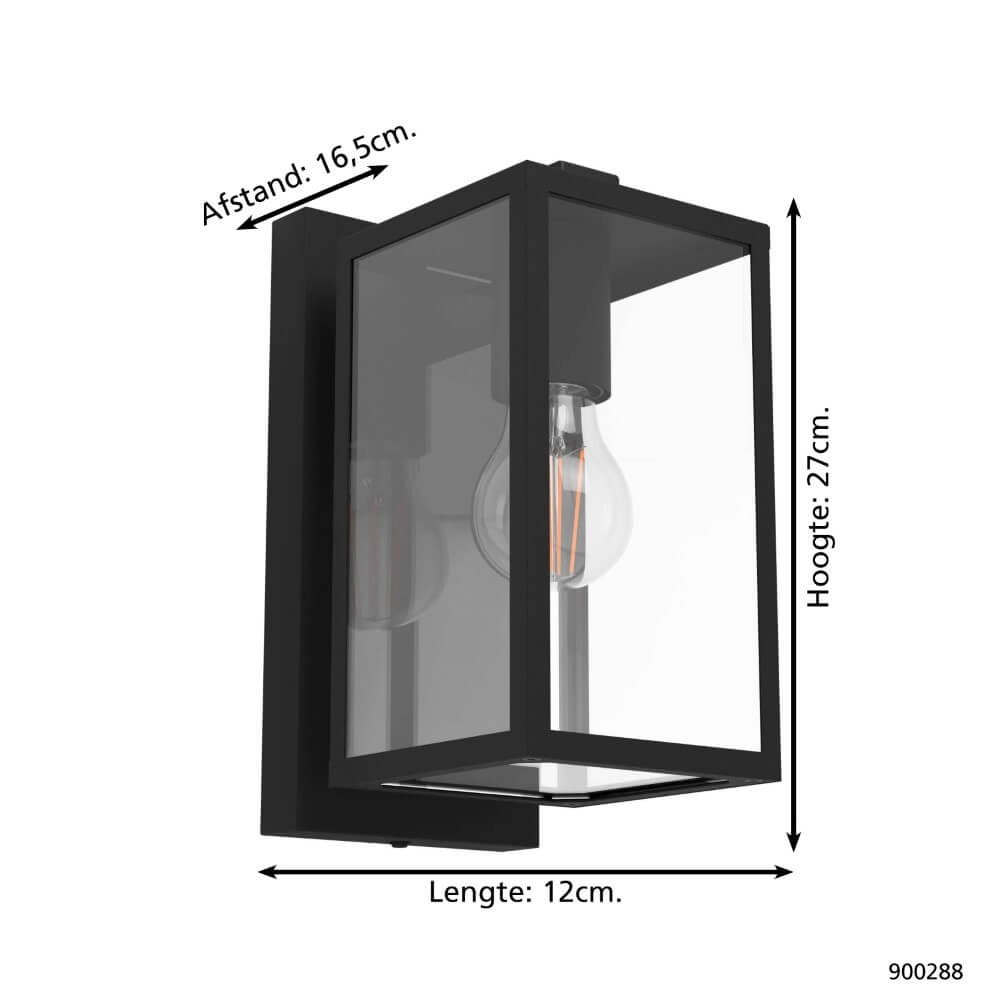 Lampe d'extérieur noire Budrone Eglo 9008606231607