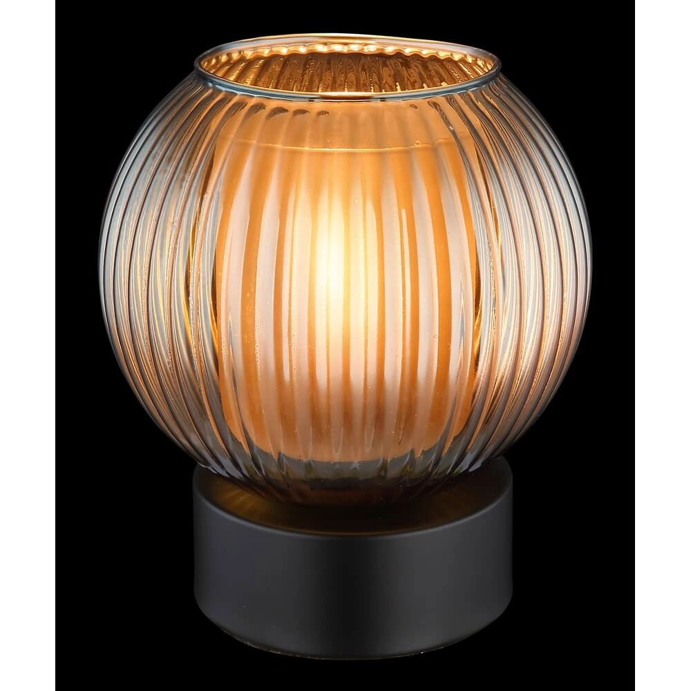 Lampe de table Zumba verre fumé Ø 15cm Globo 9007371447015