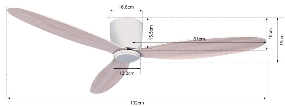 Ventilateur de plafond scandinave Airfusion Radar Ø132cm Beacon 9333509102366