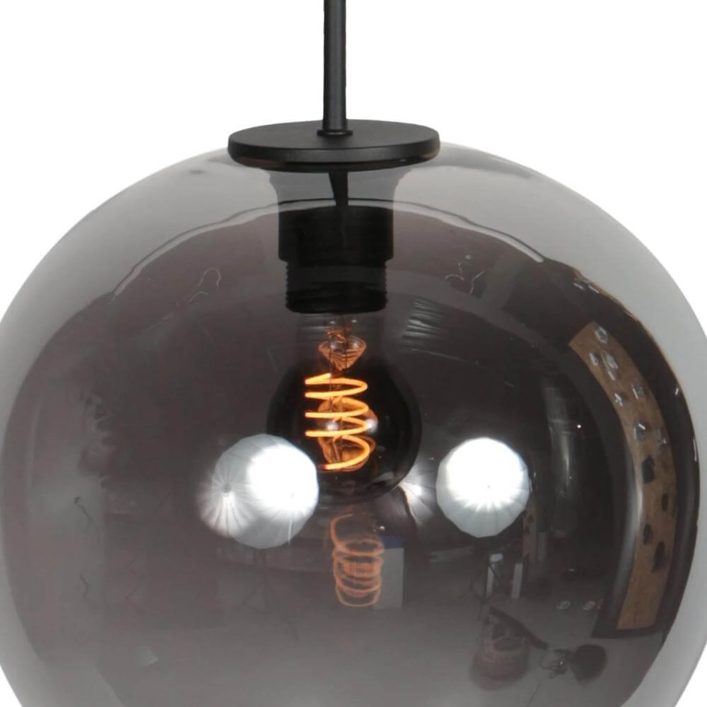 Suspension HaloSwap avec 1 boule de verre fumé Ø 30cm Steinhauer 8712746179750