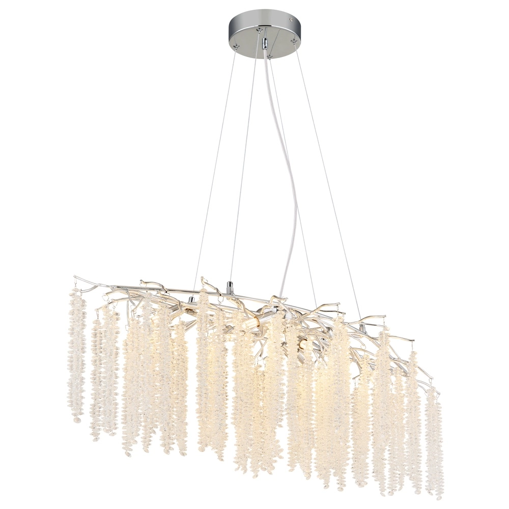 Lampe suspendue Laverne Ovale chromé