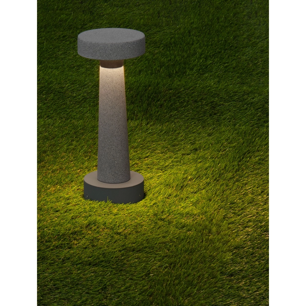Lampe de jardin Cram gris béton 30cm