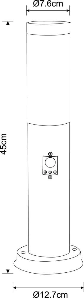Lampe de terrasse en inox Boston avec capteur Globo 9007371118458