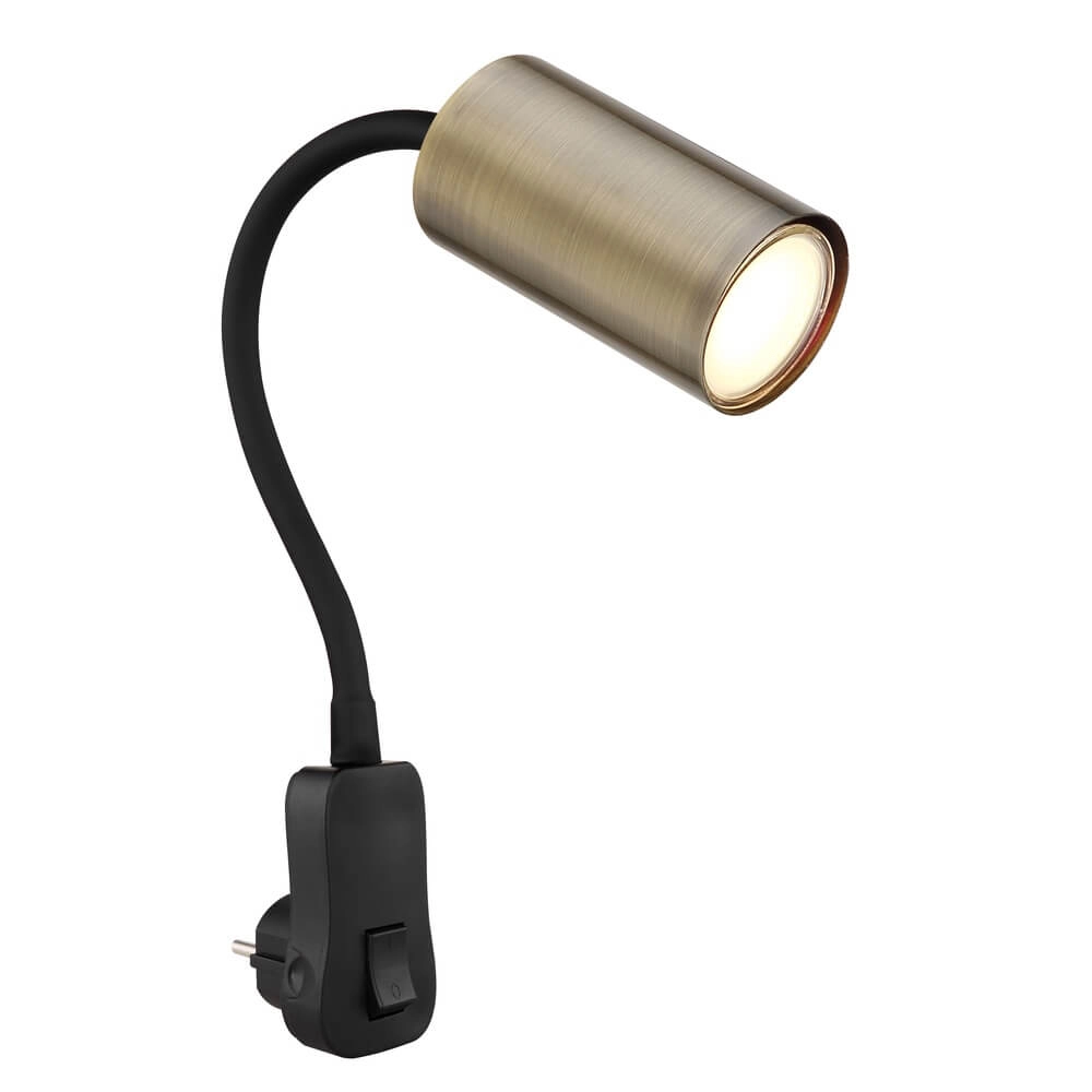 Lampe noire Robby Douille en laiton