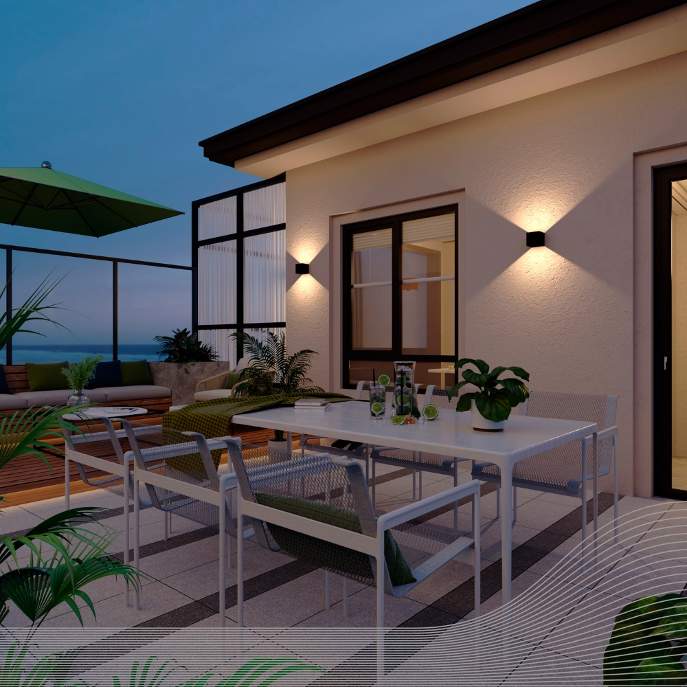 Éclaireur haut et bas Volterra Rechargeable USB-C noir Circle 8712879162032