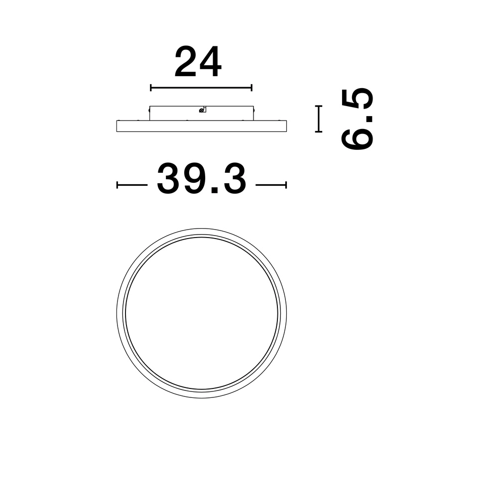 Plafonnier Chet Ø 39,3 cm avec fonction RGB Lyora 5212017450142