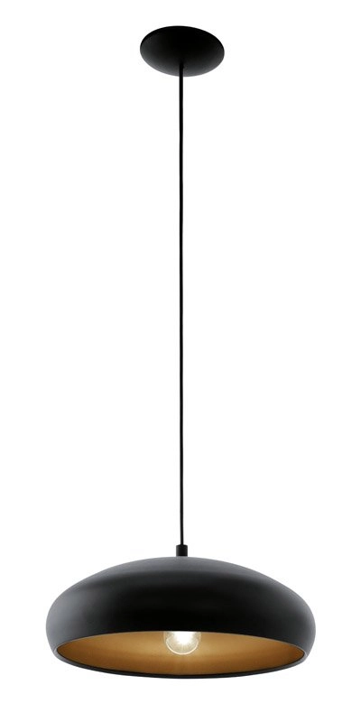 Lampe à suspension Mogano 1 40cm noir avec cuivre rouge Eglo 9002759946050