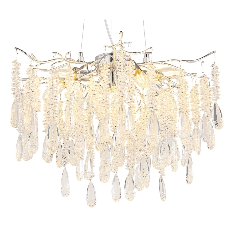 Lampe suspendue Kinga gris argenté Ø 60cm Globo 9007371572984