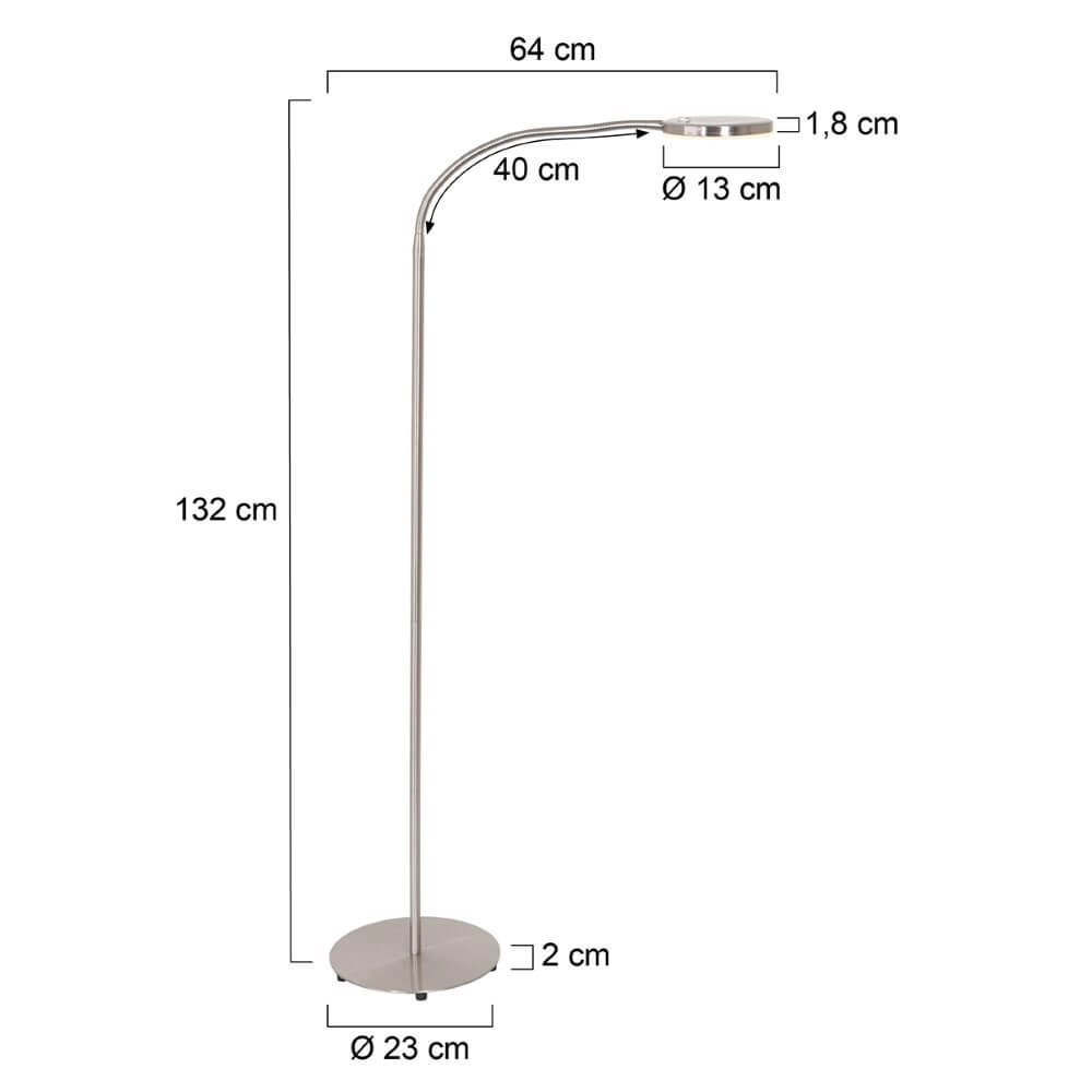 Lampe de lecture LED flexible Platu Acier inoxydable Steinhauer 8712746151503