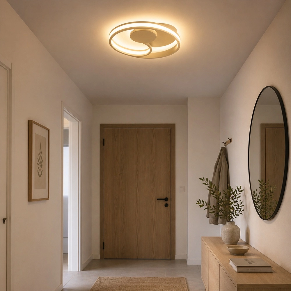 Lampe de plafond beige Revola conception Ø 40 cm Brilliant 4004353477492
