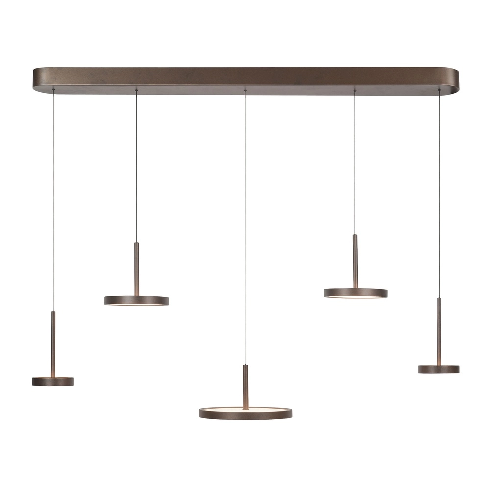 Lampe suspendue élégante Falcon Choco Brown 5-lights