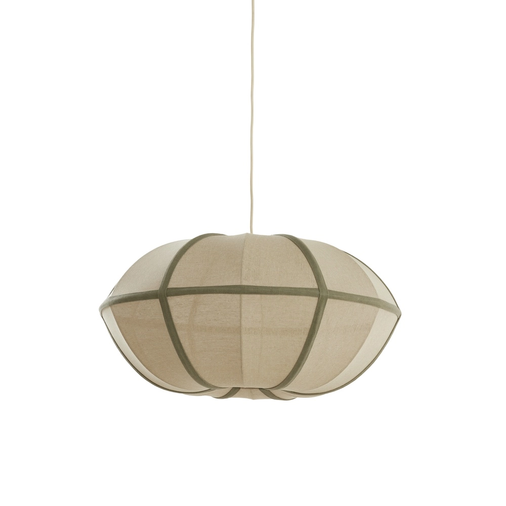 Lampe pendante Japandi Mirelys Ø 61cm - vert olive