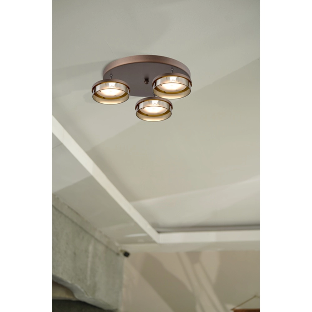 Plafonnier Imperia 3-brun cacao clair Masterlight 8718121359625