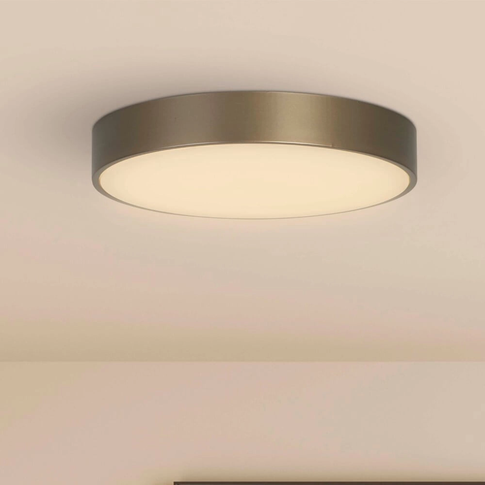 Plafonnier Palma Bronze avec fenêtre blanche Searchlight 5053423273310