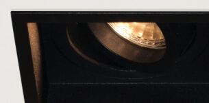 Spot encastré noir Rex carré Artdelight 8719831735532