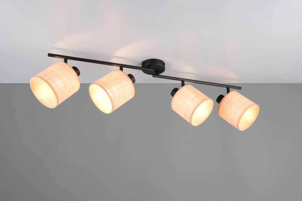 Plafonnier 4 lumières Aimee avec des bouchons de crème Trio 4017807637359