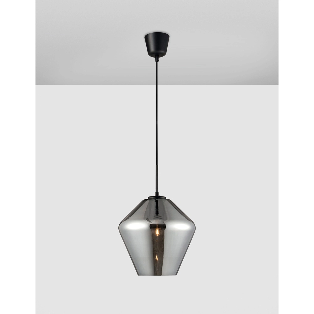 Suspension Veiro verre chromé Ø 23 x 22cm